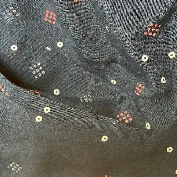 & Other Stories Navy Geometric Print Lightweight Viscose Blazer Size 8 - Picture 16 of 16